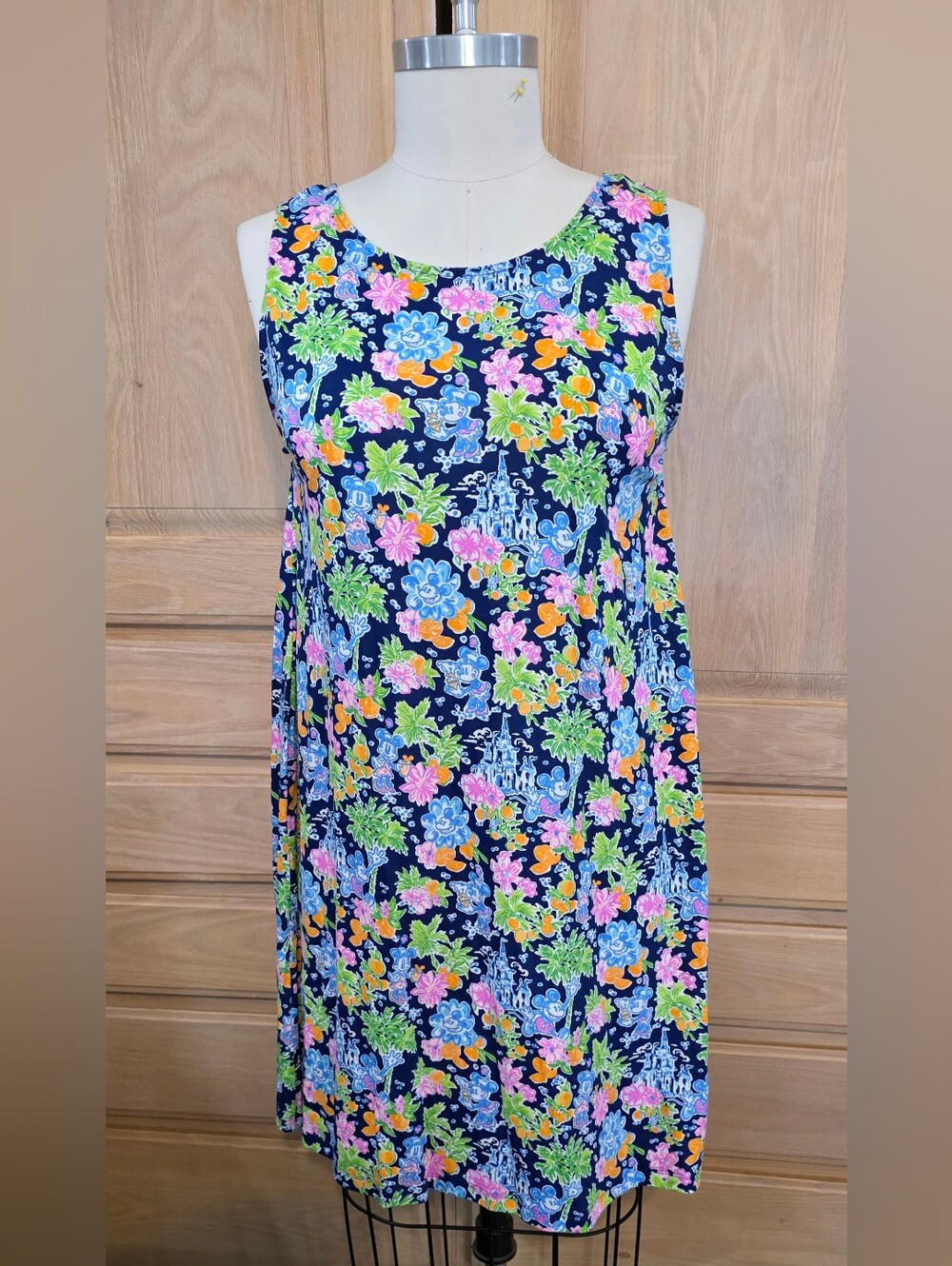 Disney Tropical Floral Blouse - Hot Pink, Navy & Lime